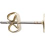 Clous d'oreilles avec plaque - plaqu or - 10 pcs