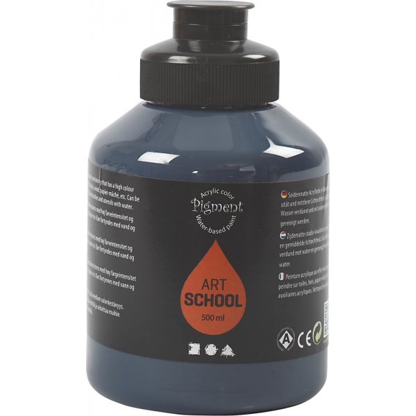 Pigment Art School - indigo - semi-brillant - couvrant - 500 ml