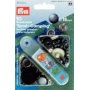 Bouton pression  rivets SP.&CAMP. laiton oxyd noir 15 mm 10 pcs