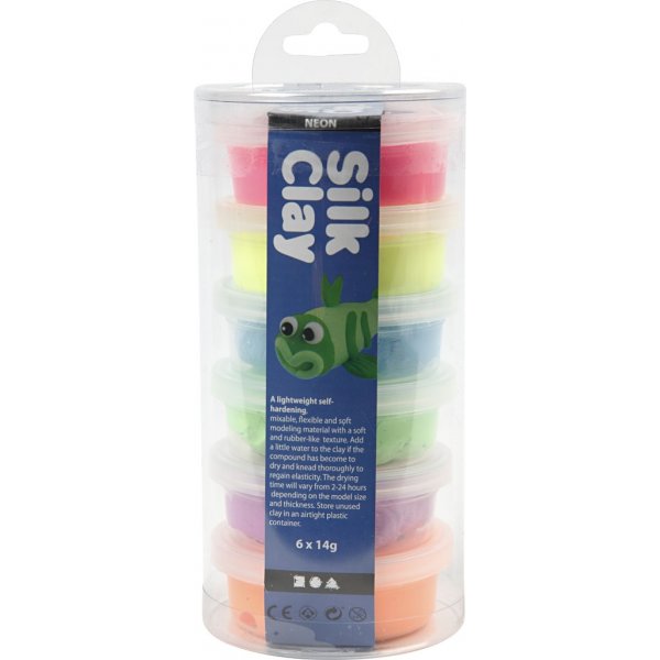 Silk Clay® - couleurs fluo - 6 x 14 g Silk Clay® - couleurs fluo - 6 x 14 g