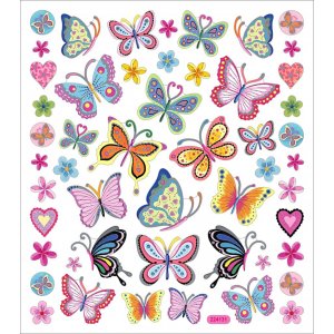 Autocollants - papillons colorés Autocollants - papillons colorés