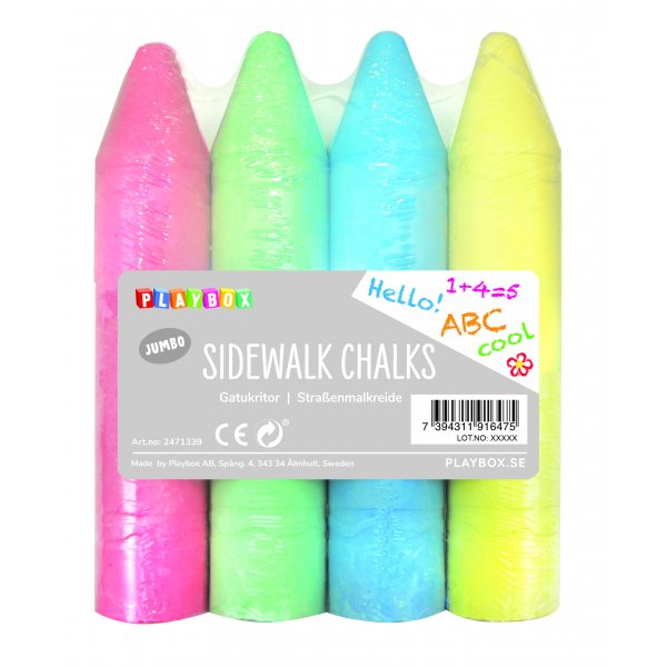Crayons de couleur g�ants - 4 pcs