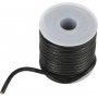 Cordon en cuir - noir - 3 mm - 5 m
