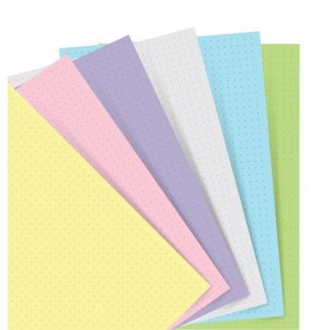Feuilles de notes pour Filofax - A5 - Pointillés - Couleurs assorties Feuilles de notes pour Filofax - A5 - Pointillés - Couleurs assorties