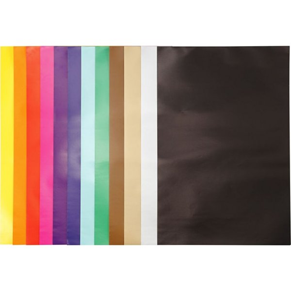 Papier glac - couleurs mlanges - 100 feuilles