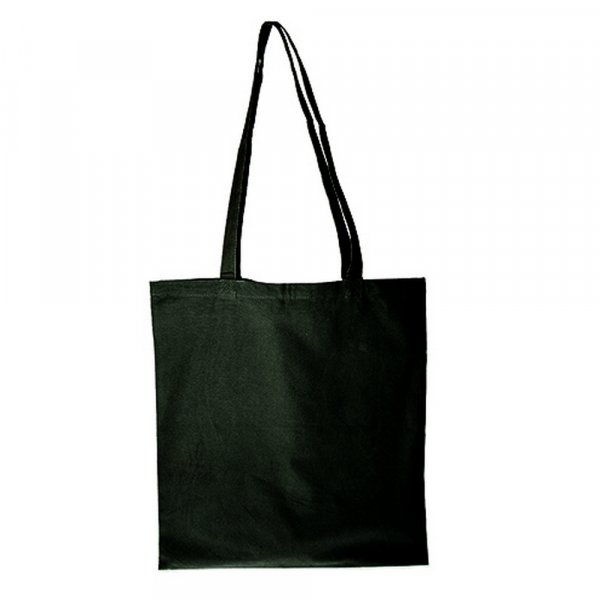 Sac en tissu 38x42 cm Anses Longues - Noir