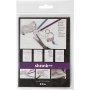 Feuille plastique rtractable avec motif - transparente mate - Sirne - 4 feuilles