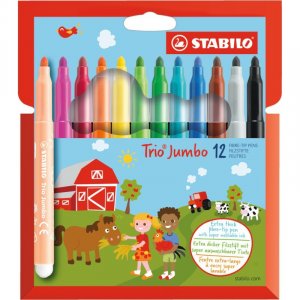 Crayons de couleur Trio Jumbo - paquet de 12 Crayons de couleur Trio Jumbo - paquet de 12