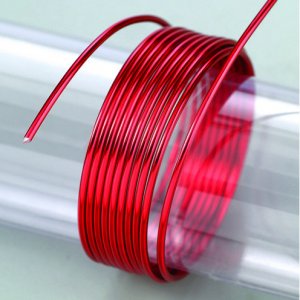Fil aluminium ø 2 mm - rouge 5 m / ~ 42 g Fil aluminium ø 2 mm - rouge 5 m / ~ 42 g