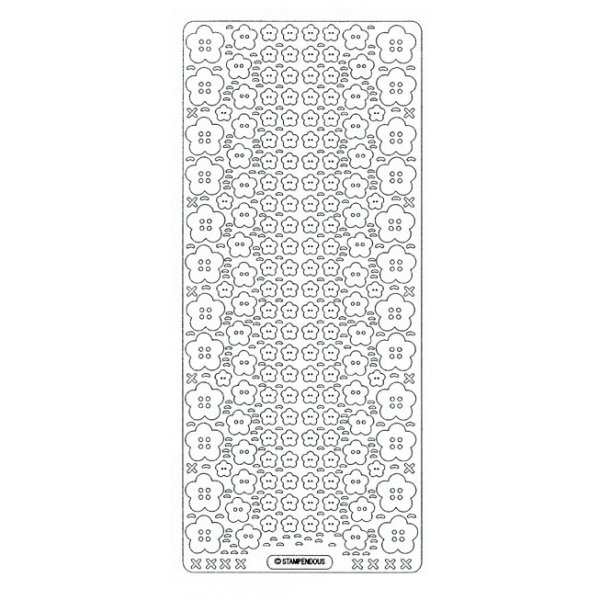 Peel off's - Bouton fleurs