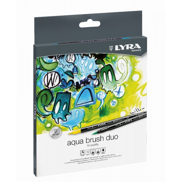 Stylos aquarelle Aqua Brush Duo - paquet de 12