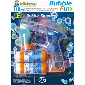 Pistolet � bulles de savon LED avec son 2x59 ml - Alldoro