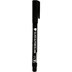 Stylo porcelaine et verre - noir - semi opaque Stylo porcelaine et verre - noir - semi opaque