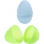 Oeuf en plastique - 2 parties - couleurs pastel - H6 cm - 12 pcs
