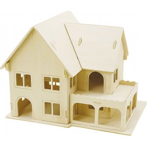 Figurine de construction 3D - Maison avec porche Figurine de construction 3D - Maison avec porche
