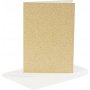 Cartes et enveloppes - or - paillettes - 11,5 x 16,5 cm - 4 sets