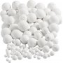 Boules de flirt - blanches - diffrentes tailles - 240 pcs