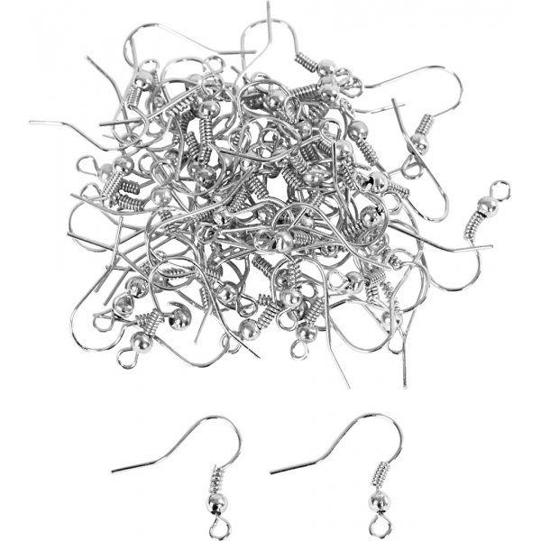 Crochet d'oreille franais - plaqu argent - 100 pcs