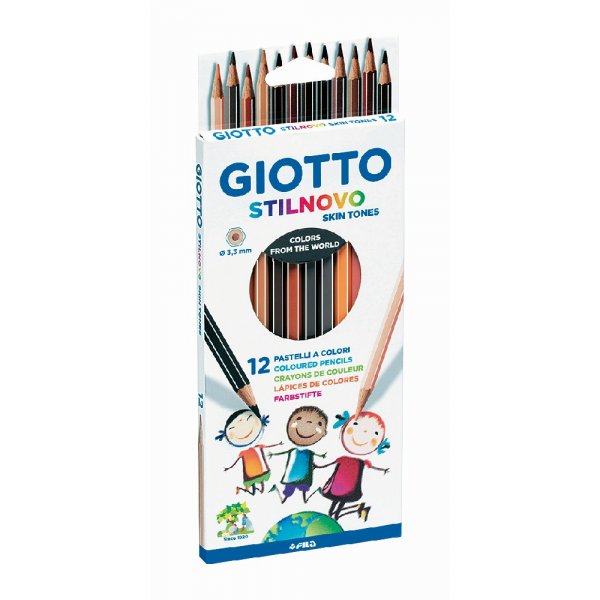 Crayons de couleur Couleur peau Stilnovo - paquet de 12