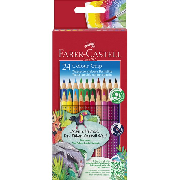 Set de crayons aquarelle - Faber-Castell -Grip carton