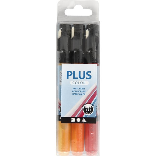 Marqueur Plus Color - citrouille - rouge cramoisi - soleil jaune - 3 pcs