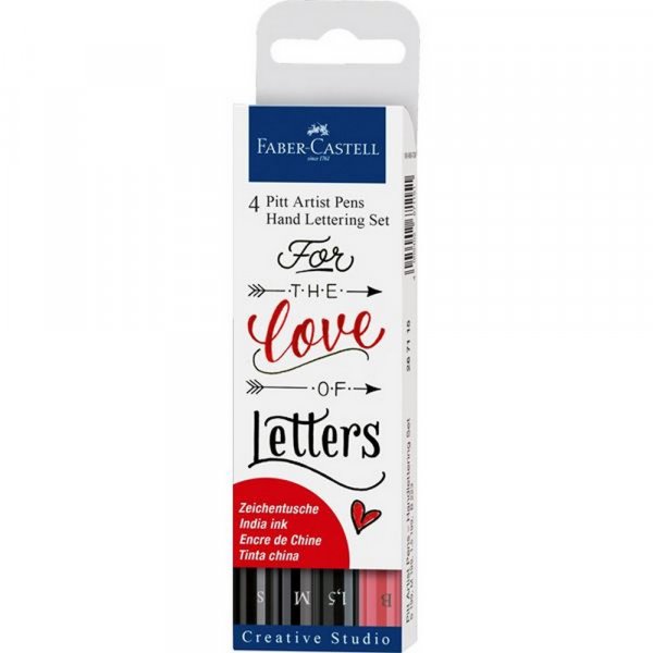 Stylo  dessin Faber-Castell PITT Artist Handlettering - 4 stylos