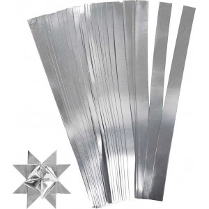 Bandes étoiles - argent - Ø4,5 cm - 100 bandes Bandes étoiles - argent - Ø4,5 cm - 100 bandes