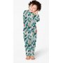 Jersey  motifs 145 cm - maisons en pain d\\\'pices - sapins - bleu clair