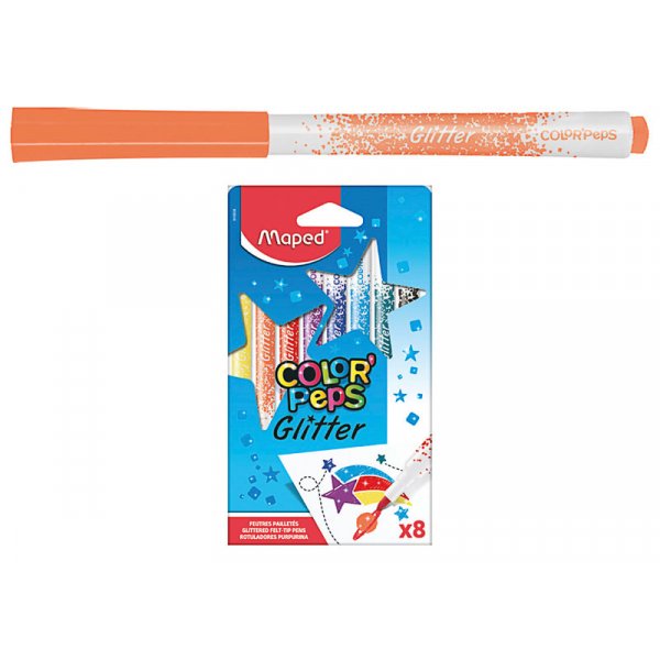 Set de feutres - Maped - ColorPeps 8 stylos  paillettes