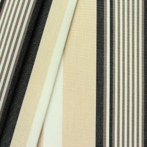 Toile de store et tissu de décoration Toldo "Rayures" Noir-Beige-Blanc - 160 cm Toile de store et tissu de décoration Toldo "Rayures" Noir-Beige-Blanc - 160 cm