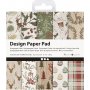 Papier design - marron/vert - 50 feuilles