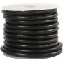 Cordon en cuir - noir - 4 mm - 5 m