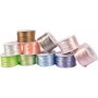 Jeu de cordons en satin pastel 2 mm 10 x 50 m