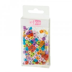 Perles lettres de couleurs mélangées - 180 pcs Perles lettres de couleurs mélangées - 180 pcs