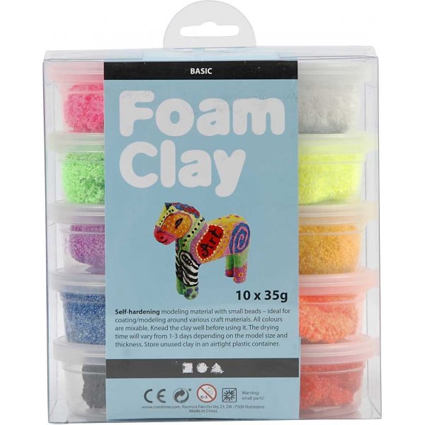 Foam Clay® - couleurs mélangées 10 x 35 g Foam Clay® - couleurs mélangées 10 x 35 g