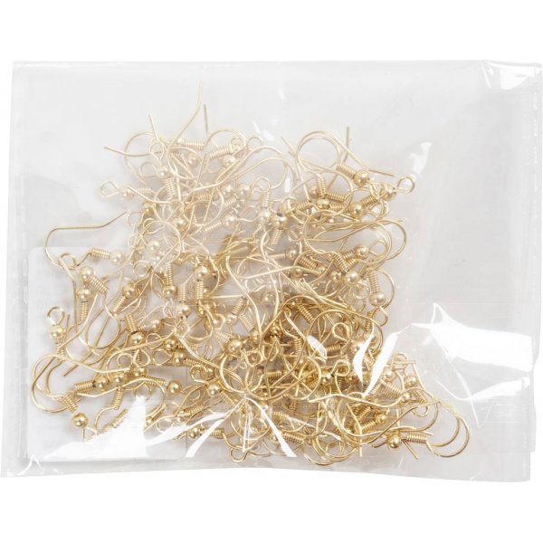 Crochet d'oreille franais - plaqu or - 100 pcs