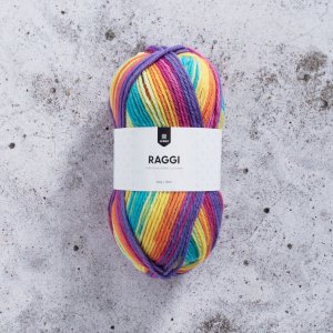 Raggi 100g - Jaune/Cerise/Turquoise Raggi 100g - Jaune/Cerise/Turquoise