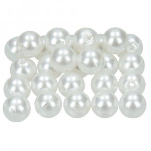 Perles de cire ø 10 mm - blanc 26 pcs. Perles de cire ø 10 mm - blanc 26 pcs.