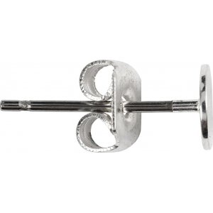 Clous d'oreilles avec plaque - plaqué argent - 100 pcs Clous d'oreilles avec plaque - plaqué argent - 100 pcs