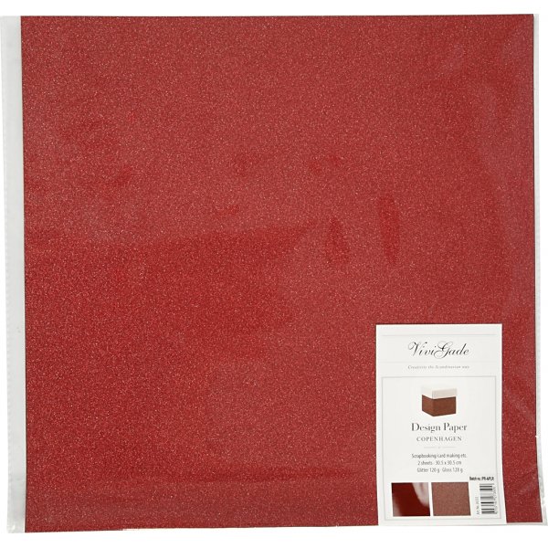 Papier design Vivi Gade - rouge - 2 feuilles