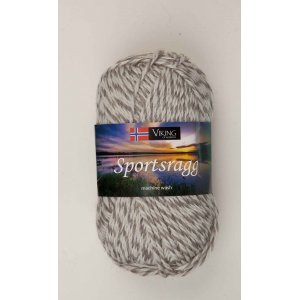 Fil Viking Chiffon de sport 50g - Blanc/Gris (520) SR Fil Viking Chiffon de sport 50g - Blanc/Gris (520) SR