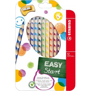 Crayons de couleur Easy paquet de 12 - Droite Crayons de couleur Easy paquet de 12 - Droite