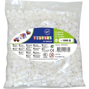 Perles tube XL - blanc - 1000 pcs Perles tube XL - blanc - 1000 pcs