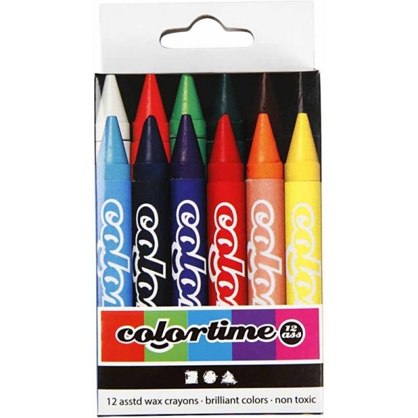 Crayons Colortime - couleurs mélangées - 12 pcs Crayons Colortime - couleurs mélangées - 12 pcs