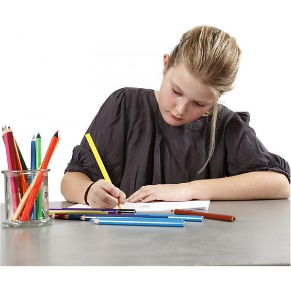 Crayons de couleur Colortime - couleurs mlanges - JUMBO - 12 x 12 pcs