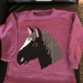 Image client Patron tricot - Pull tête de cheval