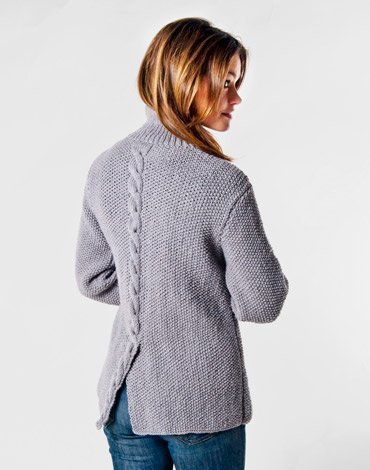 Patron tricot - Cardigan tricot mousse en fil double