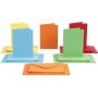 Cartes et enveloppes - couleurs mélangées 11,5 x 16,5 cm - 50 sets