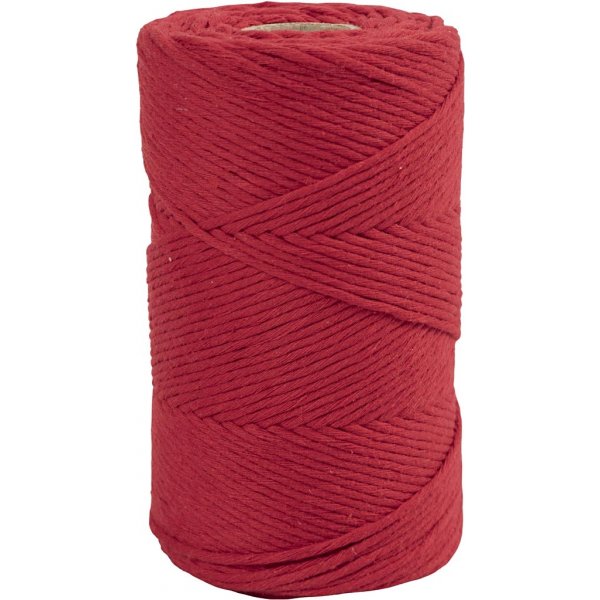 Fil macram - rouge - 2 mm - 198 m
