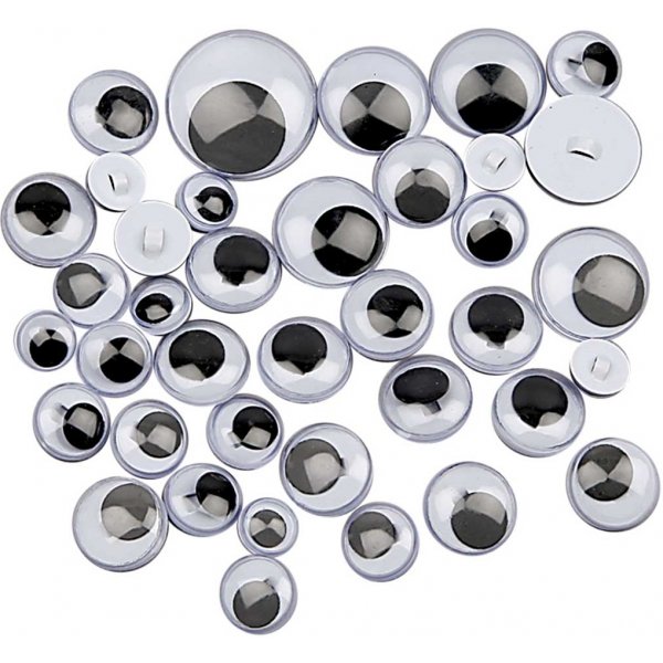 Yeux roulés - cousus - 250 pcs Yeux roulés - cousus - 250 pcs